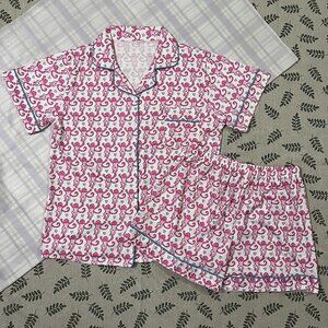 Roller Rabbit Pink Monkey Pajama Set